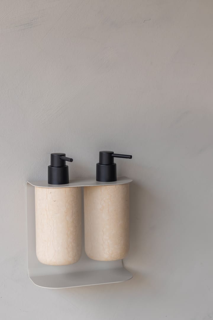 Carry vegghengt holder dobbel, Sand grey Mette Ditmer