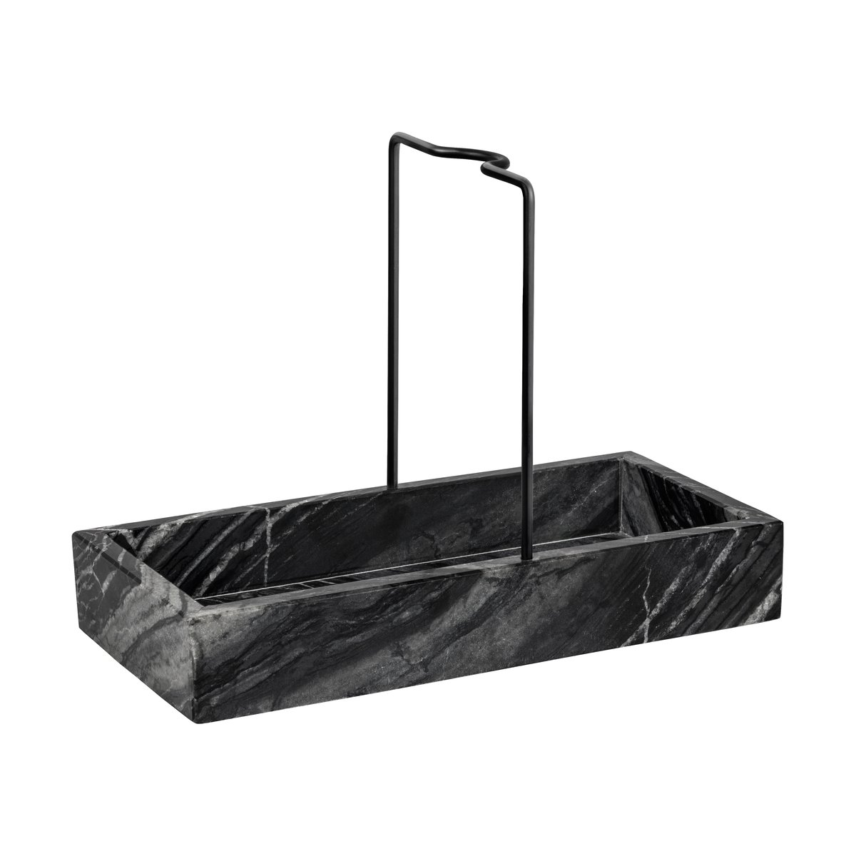 Mette Ditmer Marble kjøkkenbenkorganisator 12×23,5 cm Black-grey