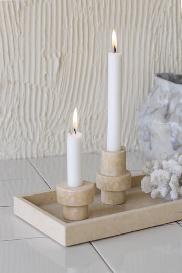 Marble lysestake 5 cm - Sand - Mette Ditmer