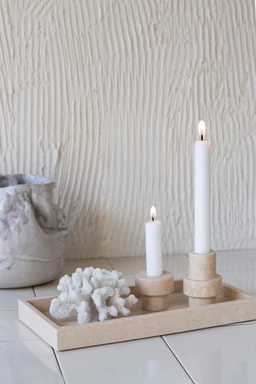 Marble lysestake 5 cm - Sand - Mette Ditmer