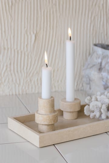 Marble lysestake 8,5 cm - Sand - Mette Ditmer