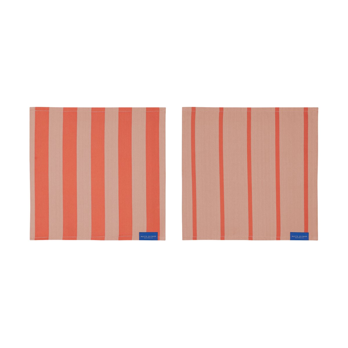 Mette Ditmer Stripes kjøkkenklut 33×33 cm 2-pack Latte