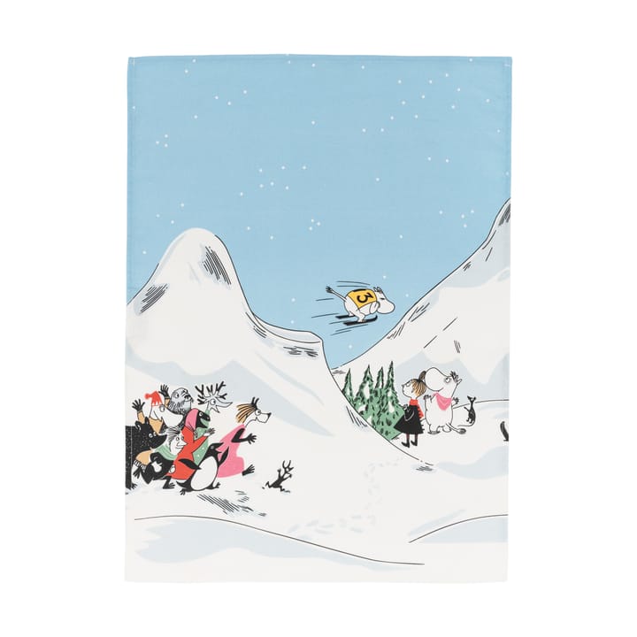 Mummi kjøkkenhåndkle Ski jumping - 50x70 cm - Moomin Arabia