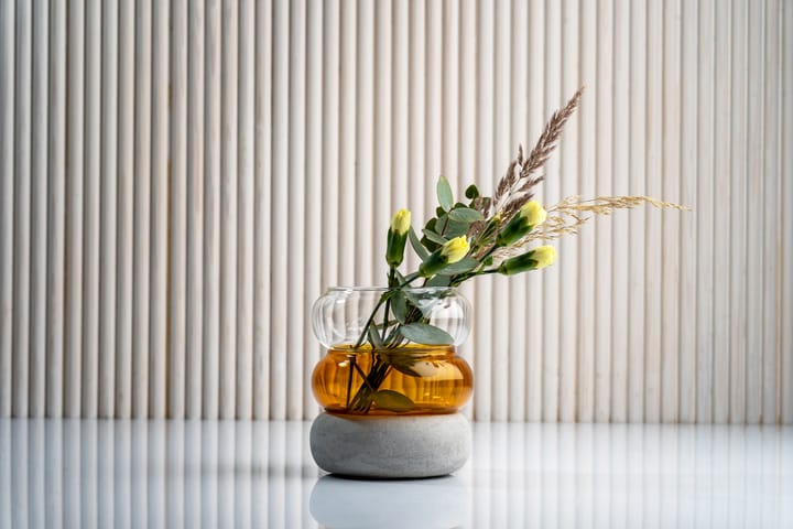 Bagel vase/lyslykt 12 cm, Amber Muurla