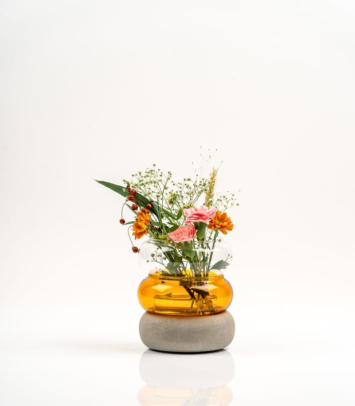 Bagel vase/lyslykt 12 cm, Amber Muurla