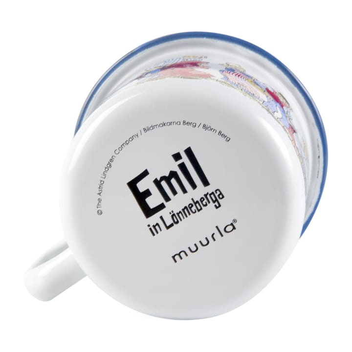 Emil the family emaljekopp 2,5 dl, White  Muurla