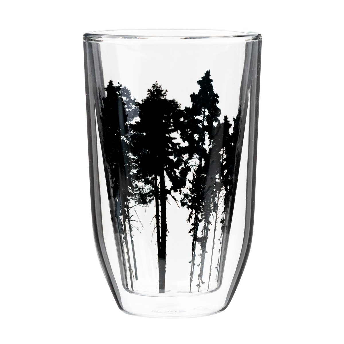 Muurla Nordic The Forest hot drinks glass 30 cl Klar-svart