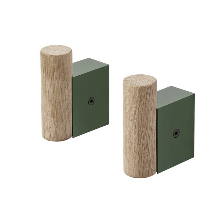 Attach knagg 2-stk., Oak-dark green Muuto