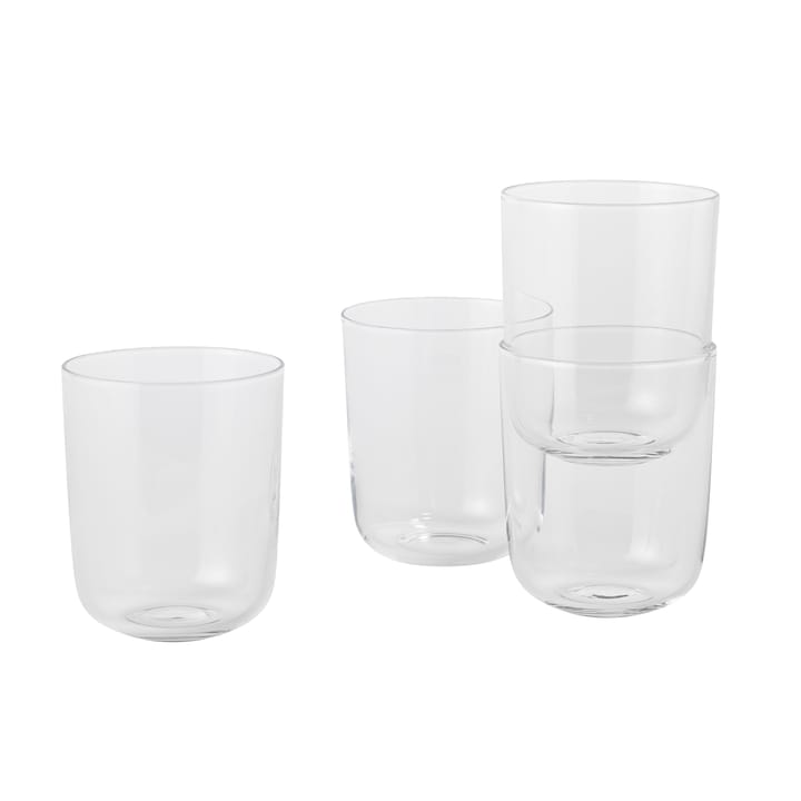 Corky glass høyt 4-pakn. - Klar - Muuto