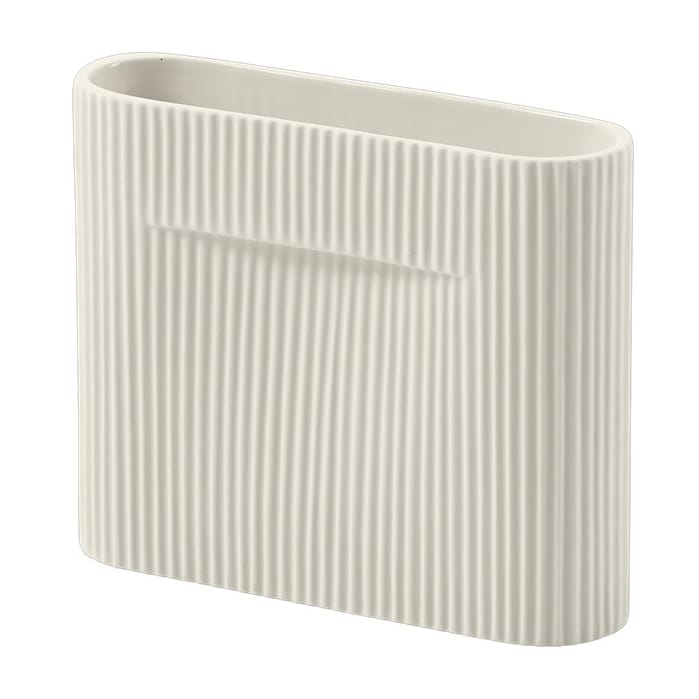 Ridge vase 16,5 cm, Off white Muuto