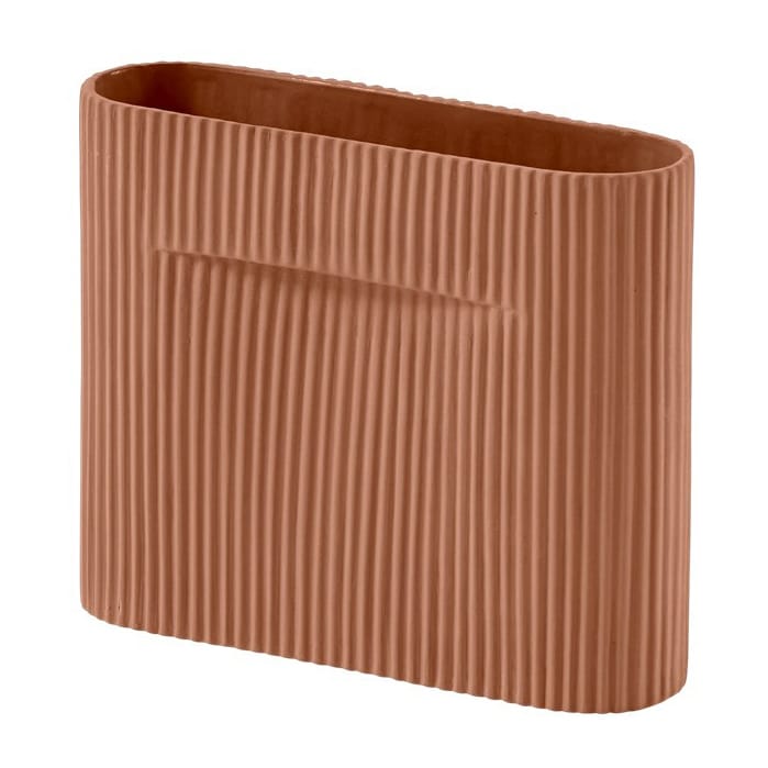 Ridge vase 16,5 cm, Terracotta Muuto