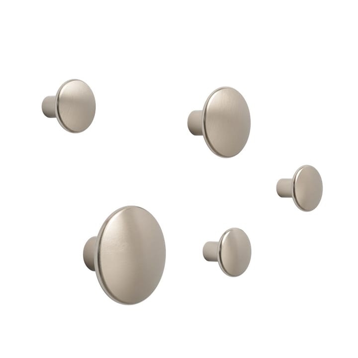 The Dots knagg metall 5-pakk, Taupe Muuto