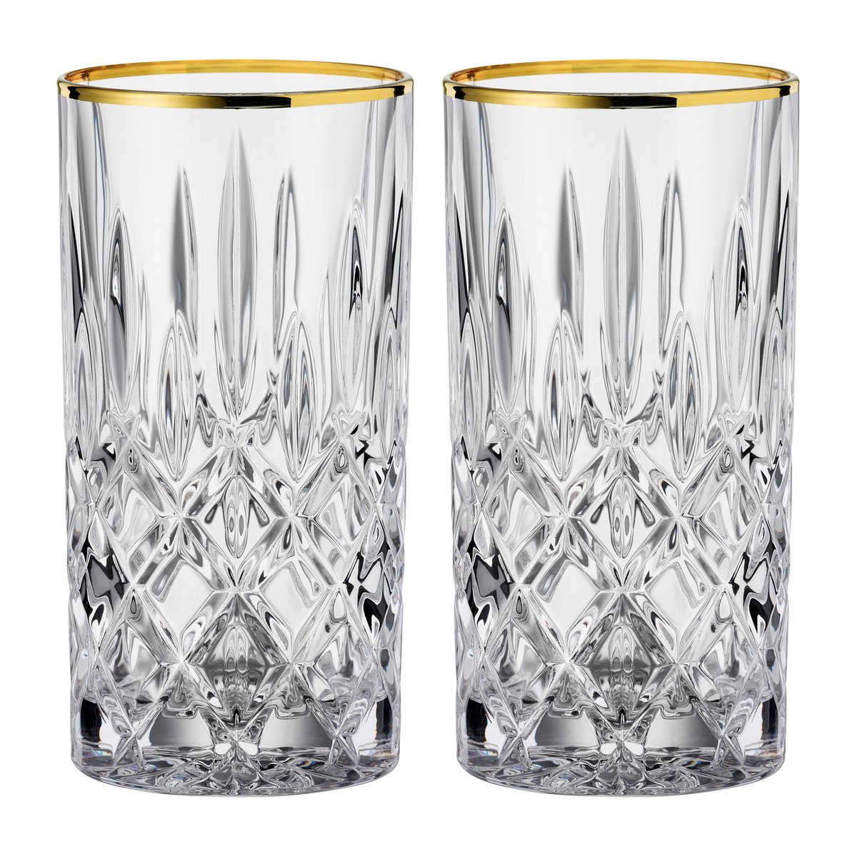 Nachtmann Noblesse Gold longdrinkglass 37,5 cl 2-pakning Klar