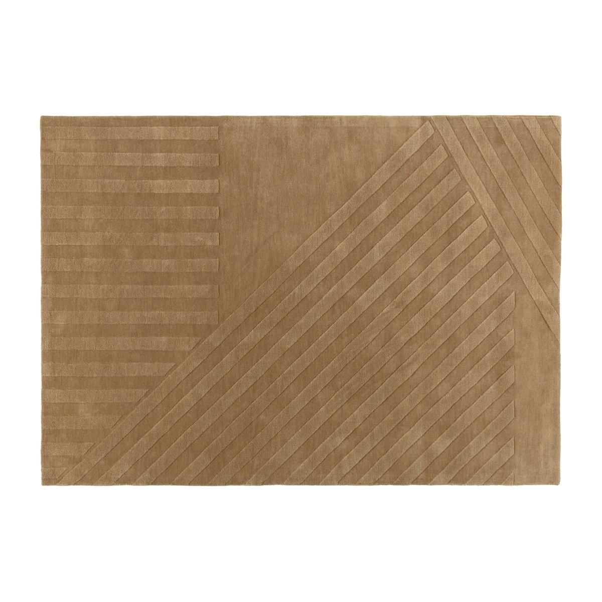 NJRD Levels ullteppe stripes beige 170 x 240 cm