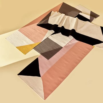 Rectangles blocks kelimteppe rosa - 80x240 cm - NJRD