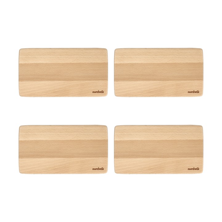 Nordwik smørbrødbrikke bøk 4-pk, 20x11x0,8cm Nordwik