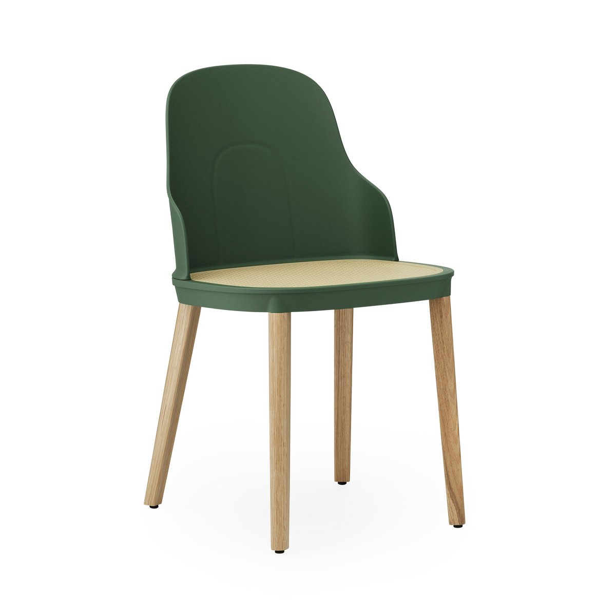 Normann Copenhagen Allez molded wicker stol Park green-eik