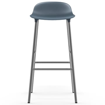 Form barstol forkromede bein 75 cm - Blå - Normann Copenhagen