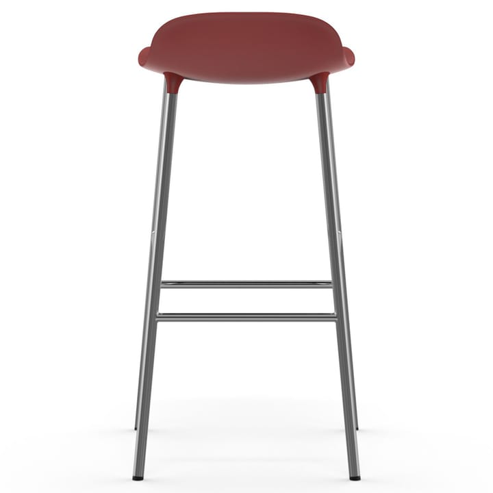 Form barstol forkromede bein 75 cm, Rød Normann Copenhagen