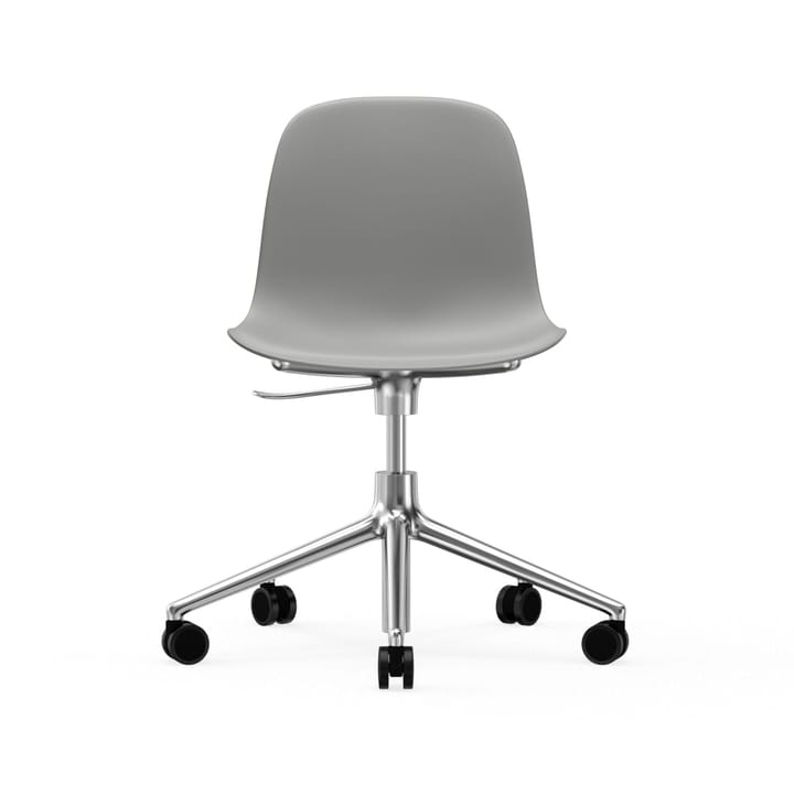 Form chair, dreibar stol, 5W kontorstol - grå, aluminium, hjul - Normann Copenhagen