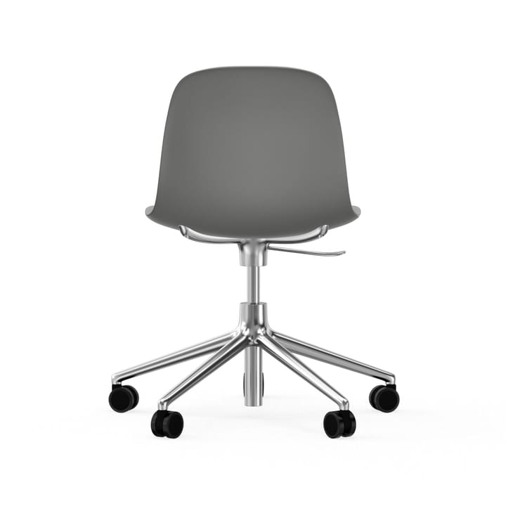 Form chair, dreibar stol, 5W kontorstol, grå, aluminium, hjul Normann Copenhagen