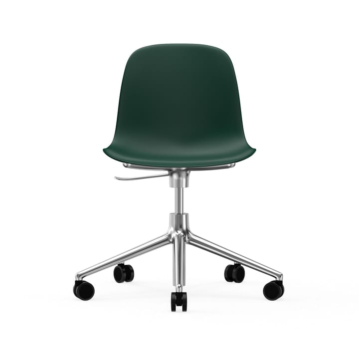 Form chair, dreibar stol, 5W kontorstol - grønn, aluminium, hjul - Normann Copenhagen