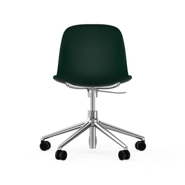 Form chair, dreibar stol, 5W kontorstol - grønn, aluminium, hjul - Normann Copenhagen