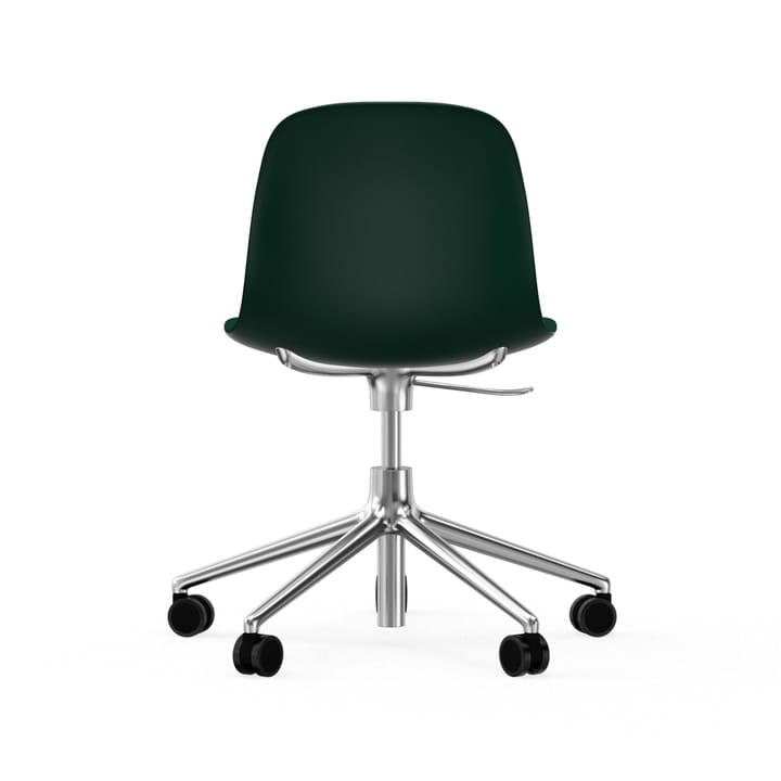 Form chair, dreibar stol, 5W kontorstol, grønn, aluminium, hjul Normann Copenhagen