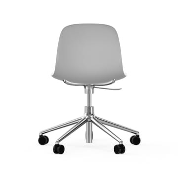 Form chair, dreibar stol, 5W kontorstol - hvit, aluminium, hjul - Normann Copenhagen