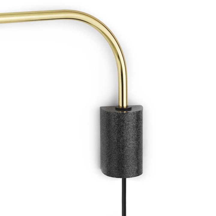 Grant vegglampe, black, liten- stål, granitt Normann Copenhagen