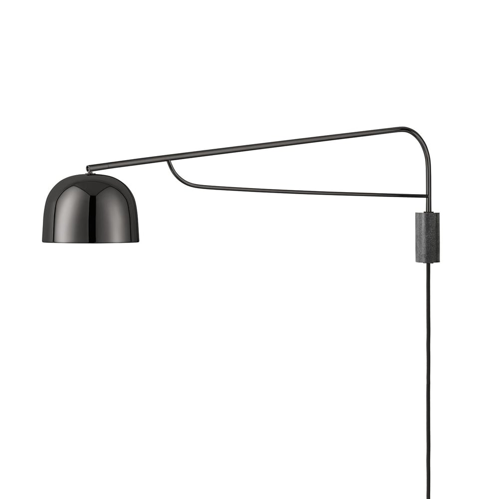 Normann Copenhagen Grant vegglampe black stor- stål granitt