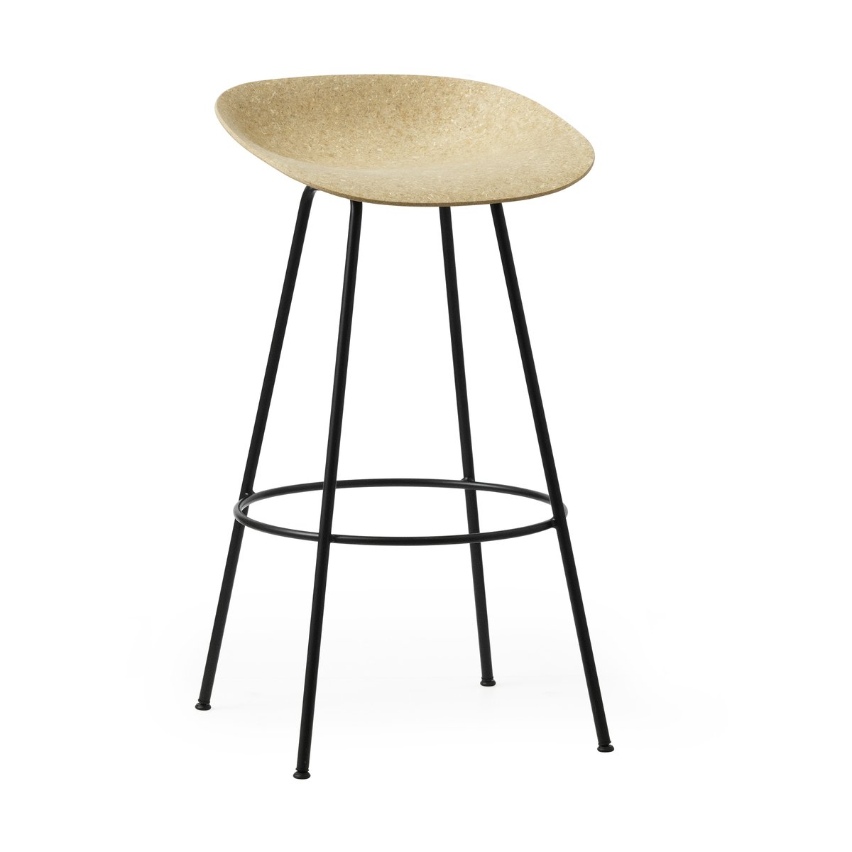 Normann Copenhagen Mat Barstool barstol 75 cm Hemp-black steel