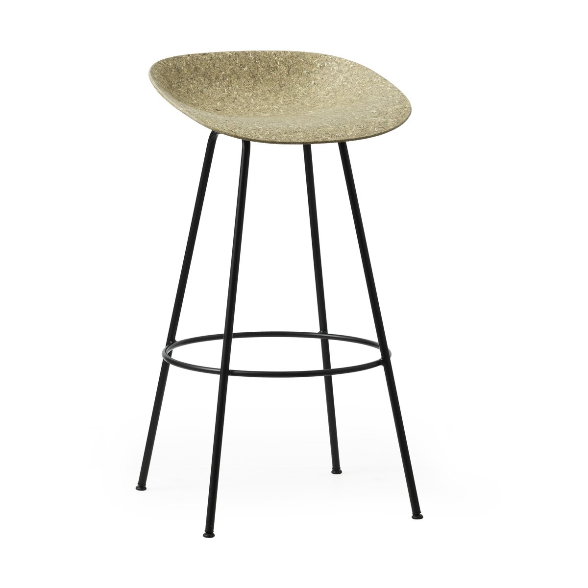 Normann Copenhagen Mat Barstool barstol 75 cm Seaweed-black steel