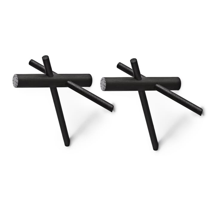 Normann Sticks knagg - svart 2-pakk - Normann Copenhagen