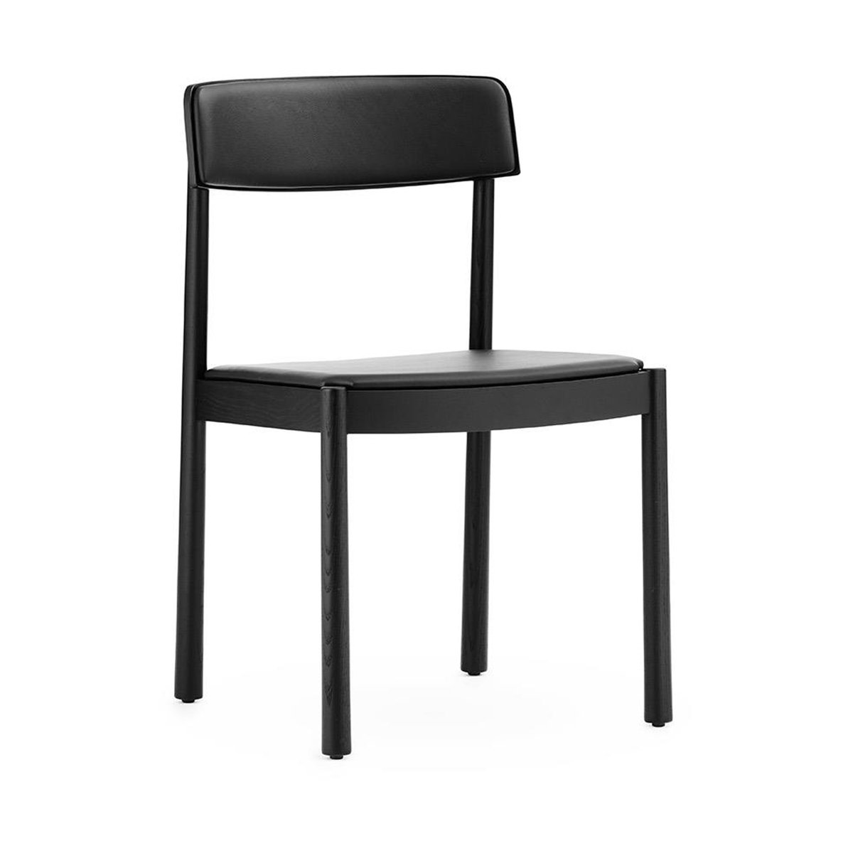 Normann Copenhagen Timb stol med pute Black/Ultra Leather – Black