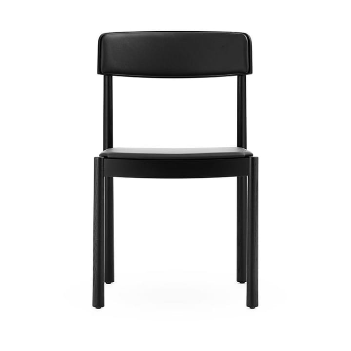 Timb stol med pute, Black/Ultra Leather – Black Normann Copenhagen