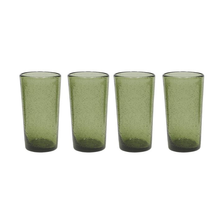 Kuki highball glass 4-pk - Green - OYOY