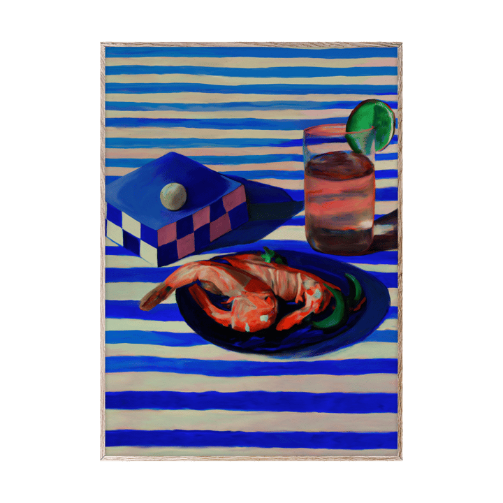 Shrimp & Stripes poster, 30 x 40 cm Paper Collective