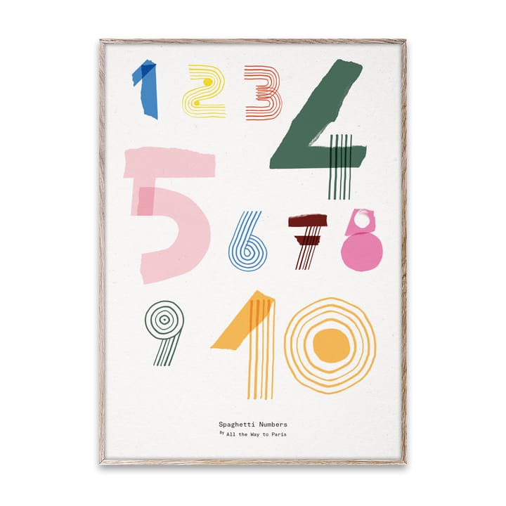 Spaghetti Numbers plakat, 50 x 70 cm Paper Collective