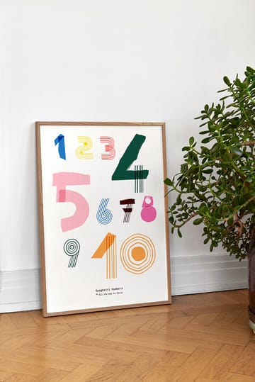 Spaghetti Numbers plakat - 50 x 70 cm - Paper Collective