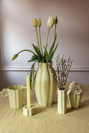 Birgit vase/lysestake 5 cm - Pale Yellow - PotteryJo