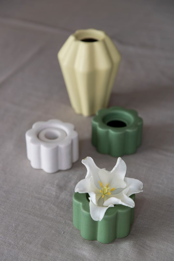 Birgit vase/lysholder 14 cm, Pale Yellow PotteryJo