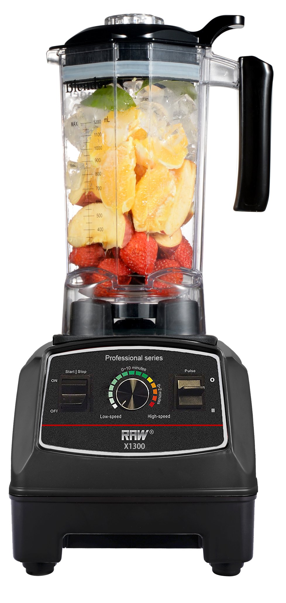 Raw Blender X 1300 1,8HP 1,2 L Svart