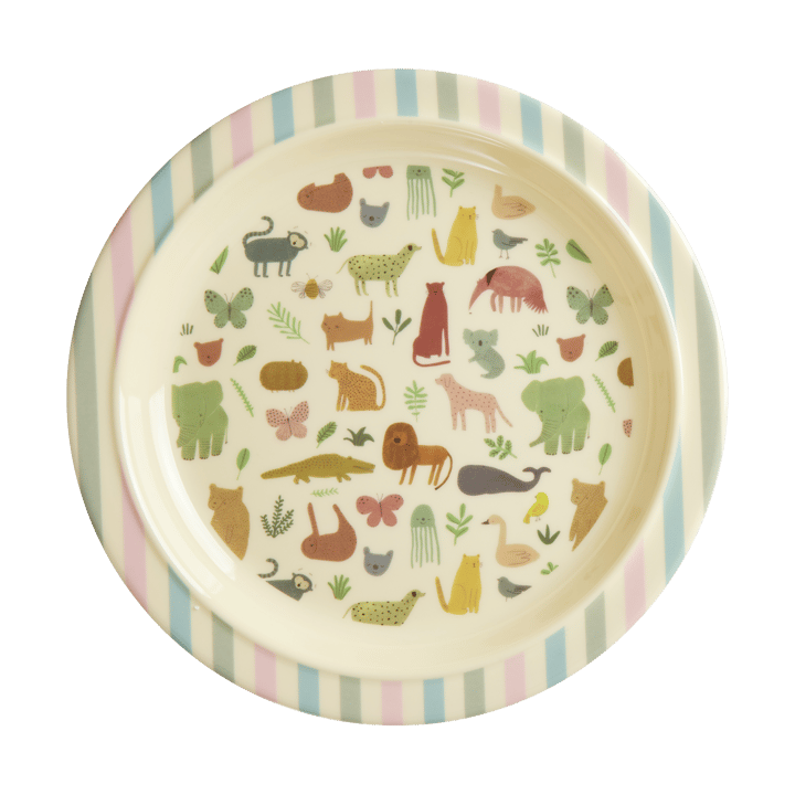 Rice melamin barnetallerken Ø22 cm - Sweet Jungle Print - RICE