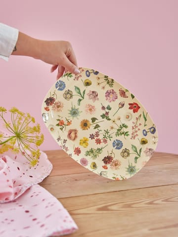 Rice melamintallerken 22x30 cm - Floras Dream - RICE