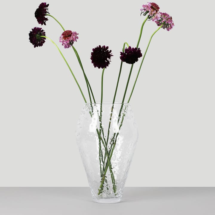 Crushed glassvase large, Clear Ro Collection