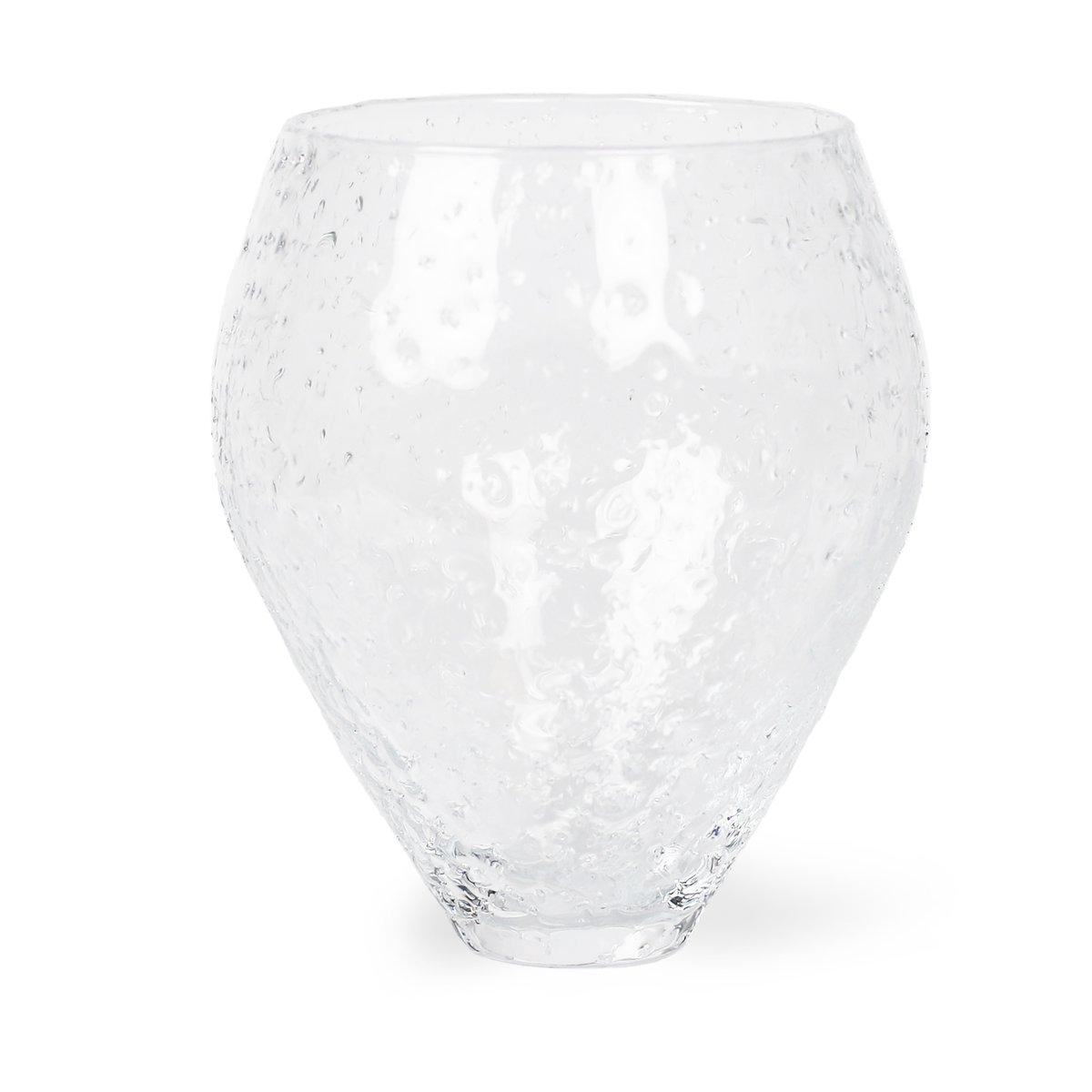 Ro Collection Crushed glassvase medium Clear