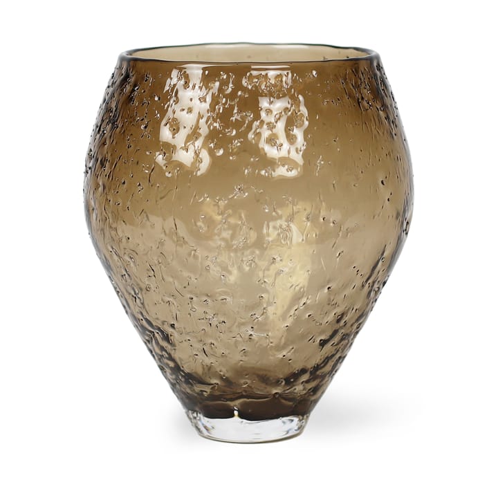 Crushed glassvase medium - Sepia brown - Ro Collection