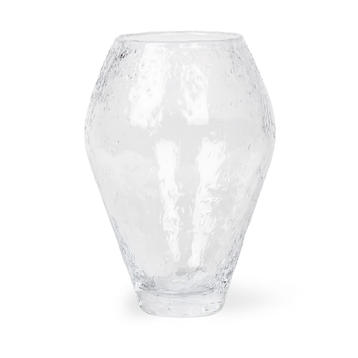 Crushed glassvase small, Clear Ro Collection