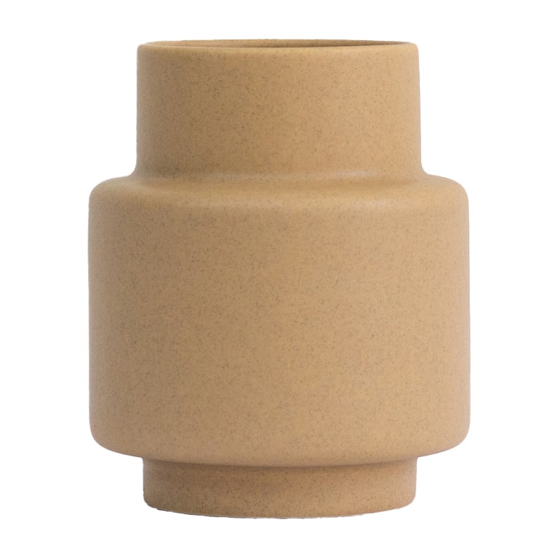 Ro Collection Hurricane vase M Ø12 Soft Ochre